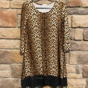 Leopard sweater dress